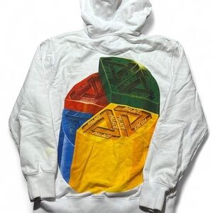 Palace White Hoodie with Multicolor Graphic
